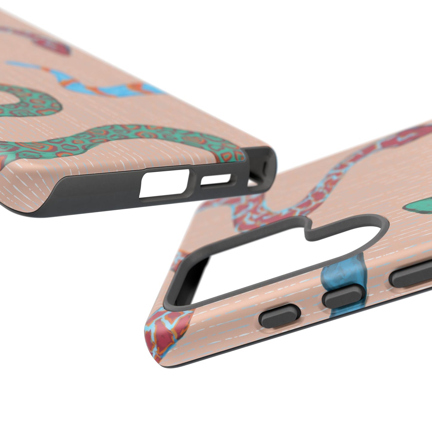 Colorful Snake Phone Case, Tough Phone Case, Unique Phone Cover, Animal Print Case, Gifts for Her, Trendy Accessories