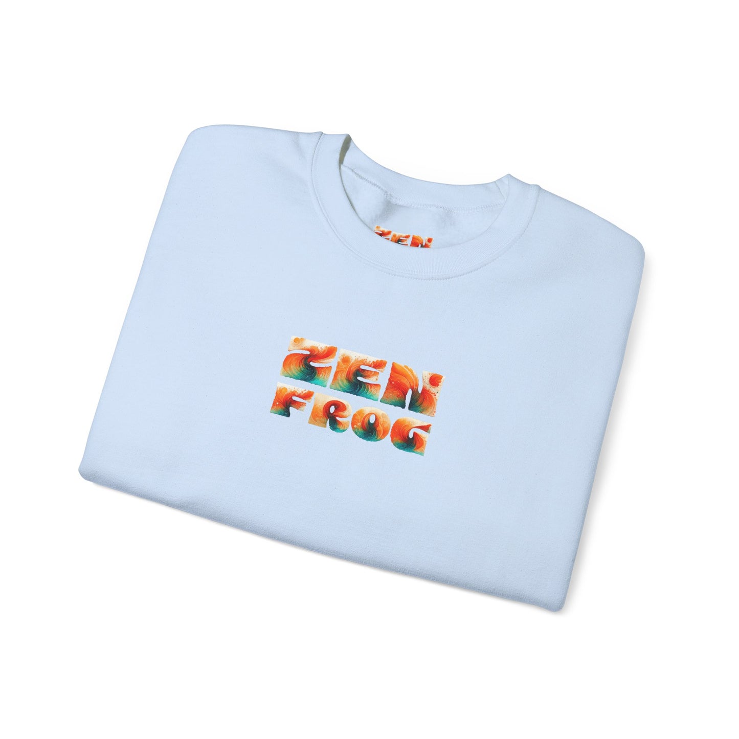 Zen Frog Crewneck Sweatshirt | Cozy Unisex Pullover for Relaxation, Ideal Gift for Nature Lovers, Perfect for Lounging and Casual Outings, Moon, Gift for Him, Gift for Her