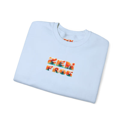 Zen Frog Crewneck Sweatshirt | Cozy Unisex Pullover for Relaxation, Ideal Gift for Nature Lovers, Perfect for Lounging and Casual Outings, Moon, Gift for Him, Gift for Her