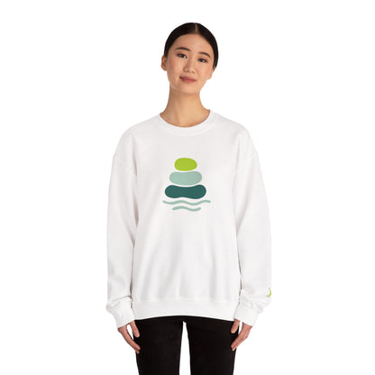 Serene Stones Unisex Crewneck Sweatshirt, Cozy Sweatshirt, Relaxation Apparel, Casual Wear, Mindfulness Gift