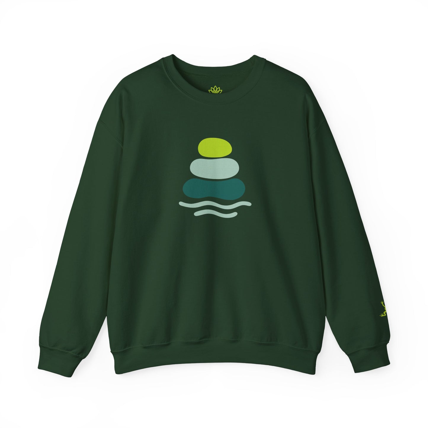 Serene Stones Unisex Crewneck Sweatshirt, Cozy Sweatshirt, Relaxation Apparel, Casual Wear, Mindfulness Gift