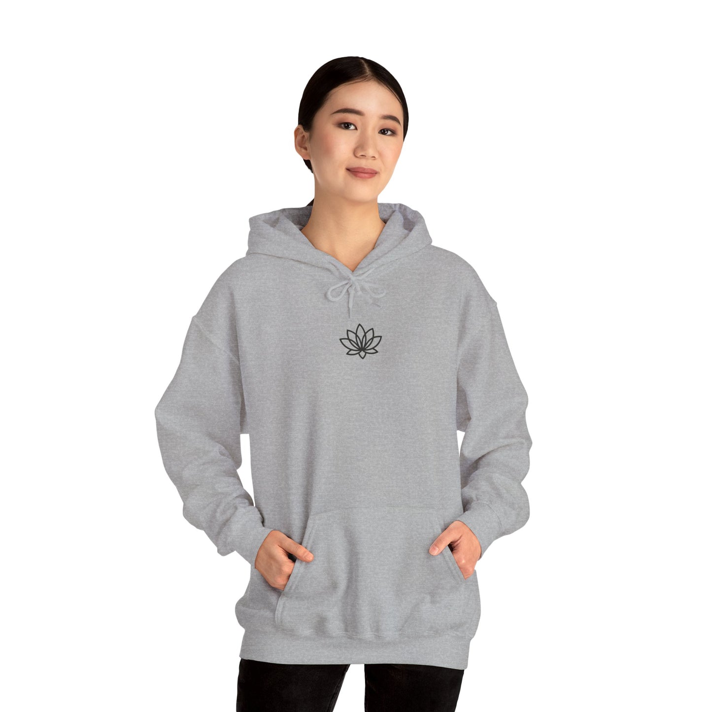 Lotus Design Hooded Sweatshirt, Unisex Hoodie, Cozy Fashion, Yoga Gift, Spiritual Apparel, Meditation Wear, Gift for Him, Gift for Her, Fall Crewneck, Autumn Vibes