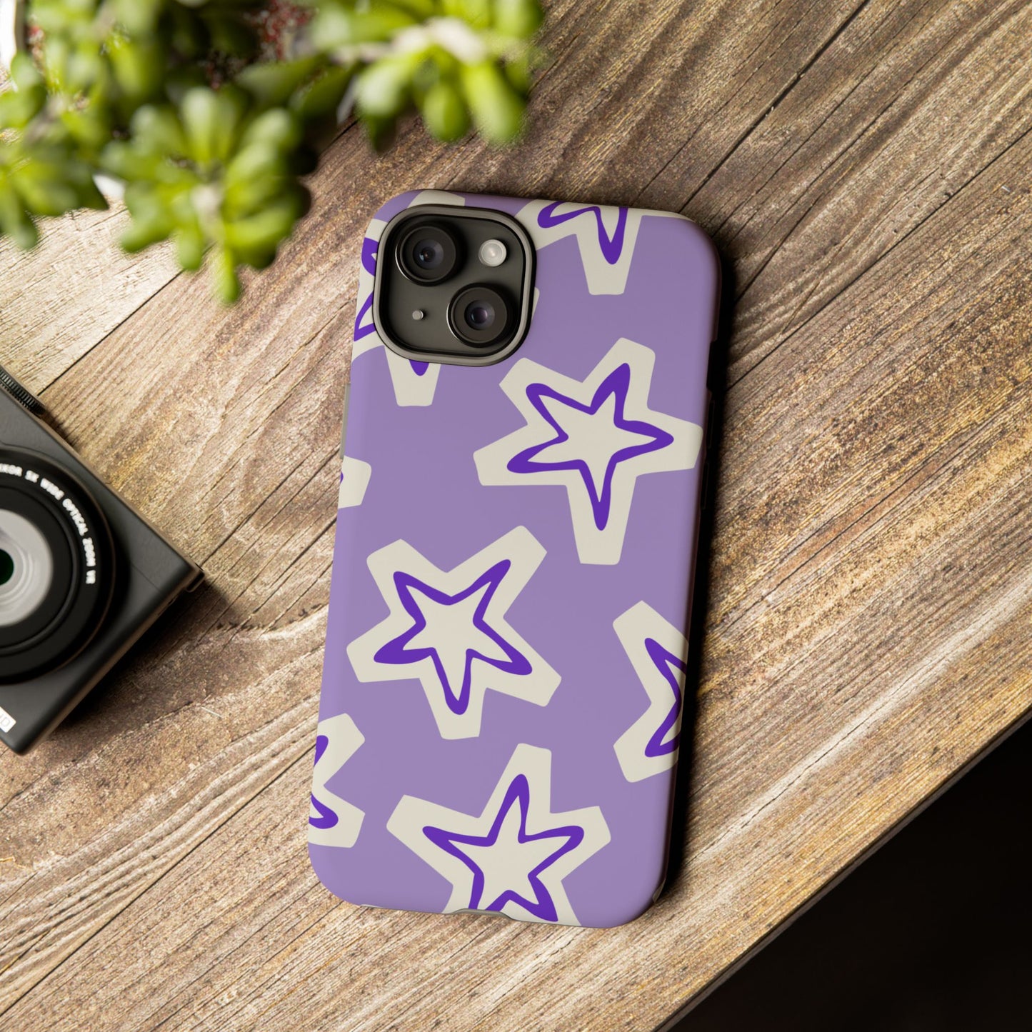 Starry Pattern Phone Case, Cute Star Design, Tough Phone Cover, Gifts for Her, Stylish Phone Accessory
