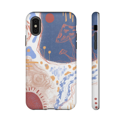 Artistic Phone Case with Abstract Design, Tough Phone Case, Unique Gift, Trendy Accessories, Modern Art Case, Stylish Tech Gear