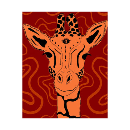 Artistic Giraffe Poster, Vibrant Animal Wall Art, Bohemian Home Decor, Unique Gift for Zoo Lovers, Wildlife Enthusiast Wall Print