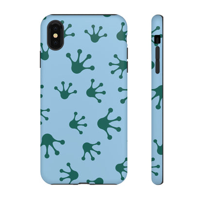 Frog Pattern Phone Case, Tough Cases for Nature Lovers, Unique Gift for Kids, Eco-Friendly Accessories, Stylish Cell Phone Cover, Cute Frog Print Pattern, Artsy Phone Cases