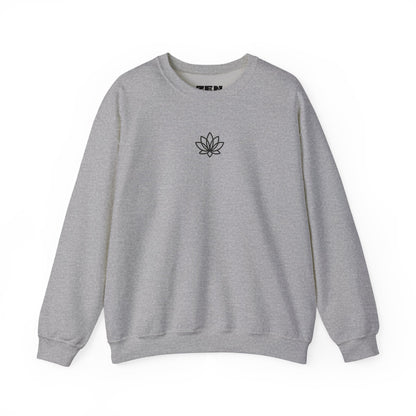 Lotus & Sun Graphic Sweatshirt, Relaxed Fit Crewneck, Perfect Gift for Spring, Cozy Fashion, Unisex Apparel, Gift for Him, Gift for Her, Fall Vibes, Autumn Crewneck