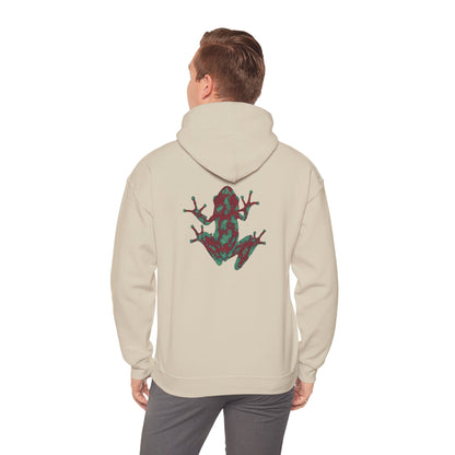 Zen Frog Unisex Hoodie, Cozy Sweatshirt, Relaxed Casual Wear, Unique Gift, Nature Lover Apparel