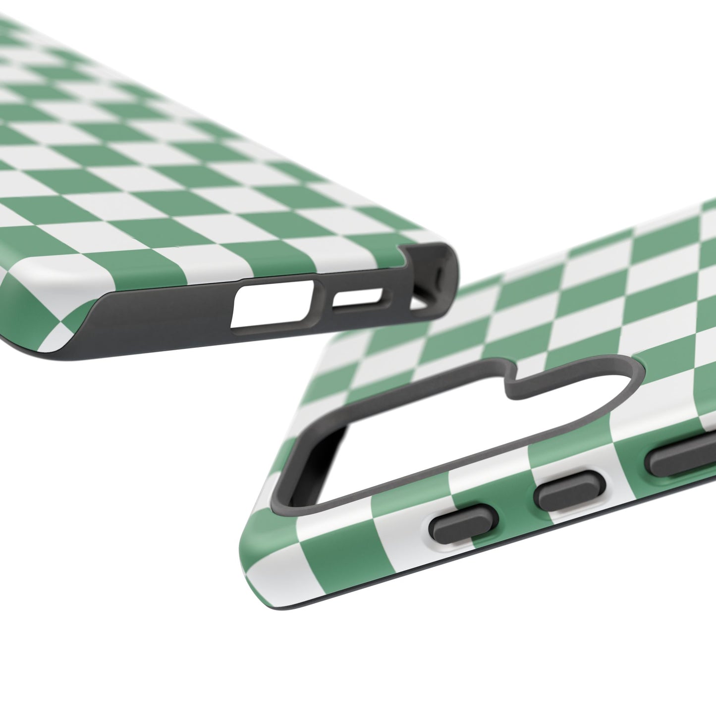 Stylish Phone Case - Green Checker Print, Trendy Phone Cover, Unique Gift, Modern Accessories, Eco-Friendly Case
