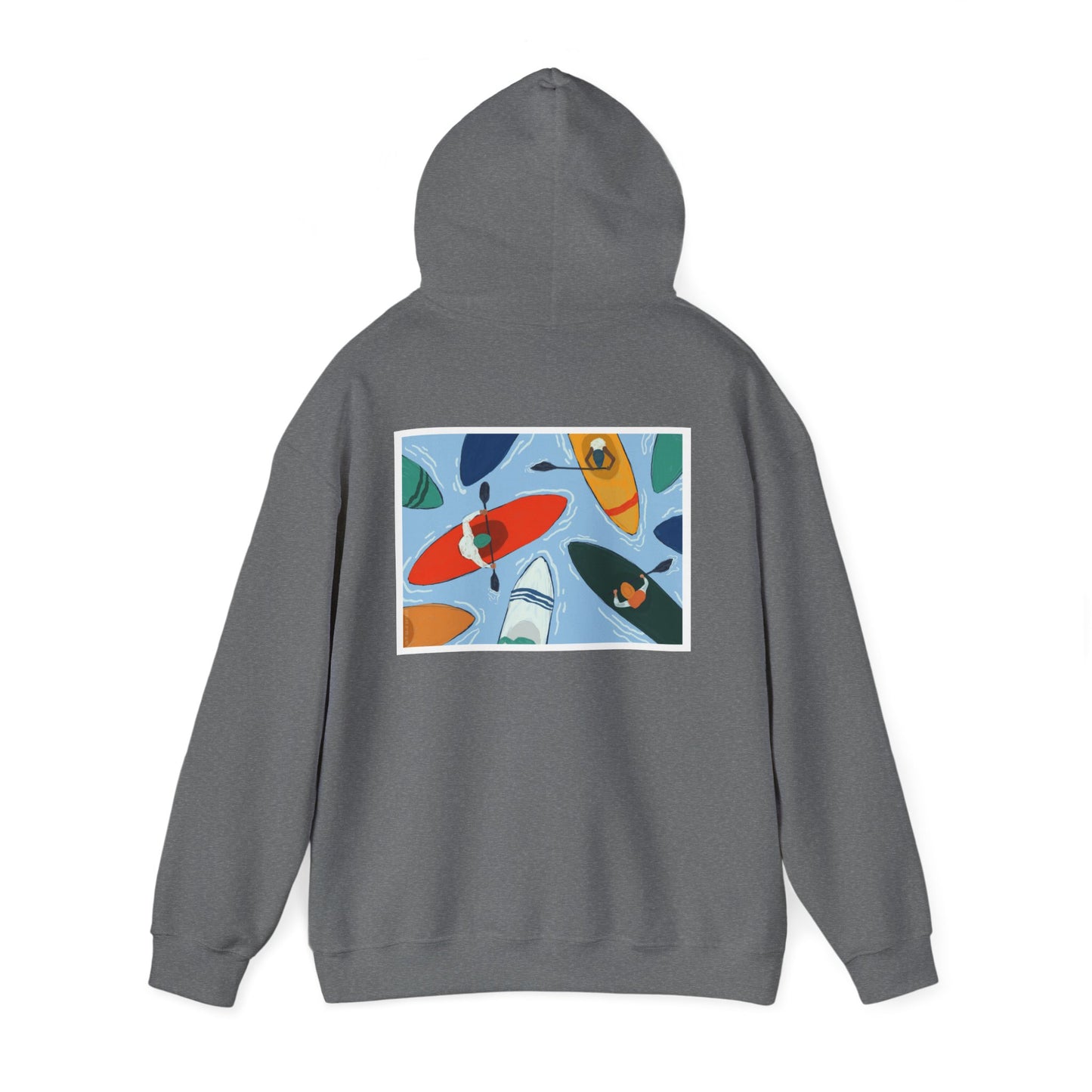 Serene Adventure Hoodie with Lotus Design, Eco-Friendly Sweatshirt for Outdoors, Yoga, Surfing, Beach Days, Mindfulness, Gift for Her, Gift for Him, Kayak Sweatshirt, Outdoor Designs
