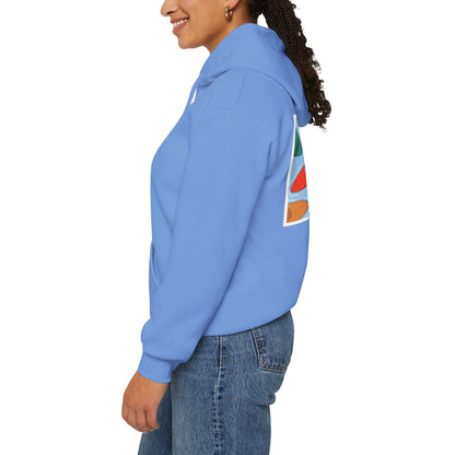 Serene Adventure Hoodie with Lotus Design, Eco-Friendly Sweatshirt for Outdoors, Yoga, Surfing, Beach Days, Mindfulness, Gift for Her, Gift for Him, Kayak Sweatshirt, Outdoor Designs