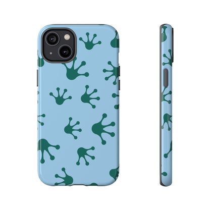 Frog Pattern Phone Case, Tough Cases for Nature Lovers, Unique Gift for Kids, Eco-Friendly Accessories, Stylish Cell Phone Cover, Cute Frog Print Pattern, Artsy Phone Cases