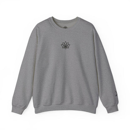 Lotus Flower Unisex Crewneck Sweatshirt, Cozy Sweatshirt, Flower Sweatshirt, Gift for Her, Casual Wear, Spring Fashion