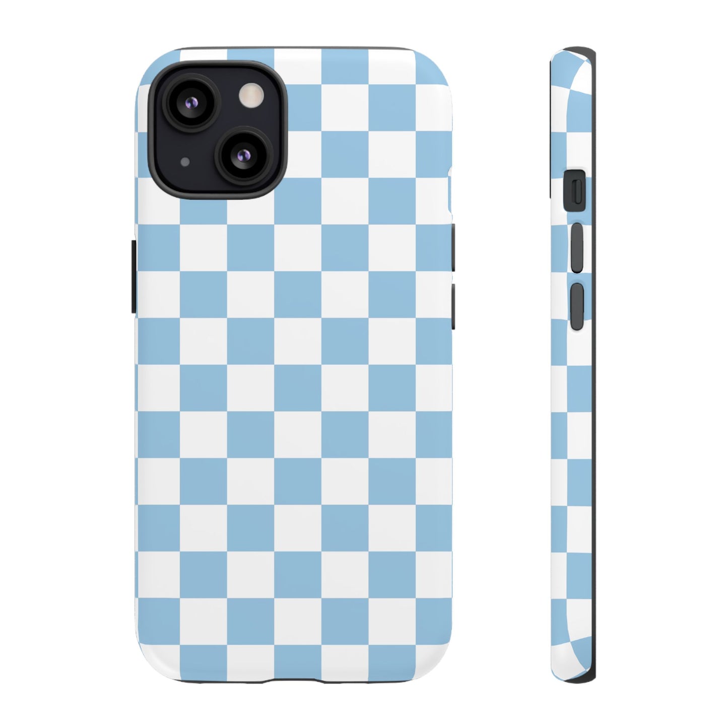 Blue Checkered Phone Case, Tough Phone Cover, Stylish Mobile Protector, Unique Gift for Him/Her, Trendy Accessories for Holidays