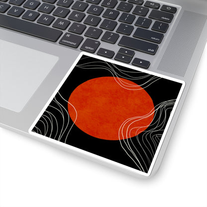 Bold Abstract Sun Kiss-Cut Stickers | Laptop, Water Bottle, Journal Decor | Modern Art Vibe, great for gifting & personalizing