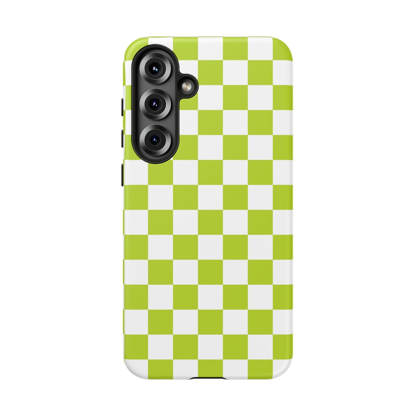 Lively Checker Pattern Phone Case | Tough Cases, Green Checkered Design, Unique Cell Phone Cover, Trendy Accessory, Gift Idea