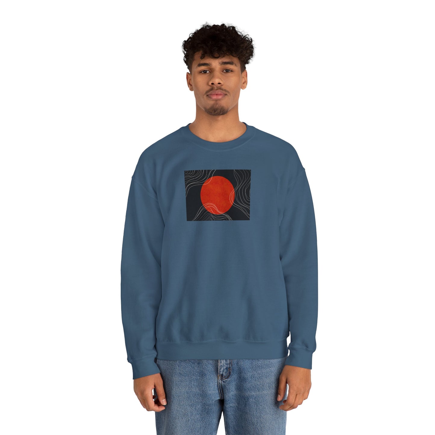 Minimalist Sunset Crewneck Sweatshirt, Cozy Unisex Sweater for Everyday Wear, Gift for Fall, Layering Essential