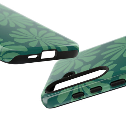 Stylish iPhone Case, Floral Phone Cover, Tough Phone Cases, Green Daisy Design, Unique Gift for Her, Spring Accessories