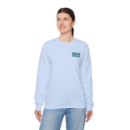 Zen Frog Crewneck Sweatshirt - Relaxed Vibe, Unisex Sweatshirt, Perfect for Cozy Days, Gift for Meditation Lovers, Casual Fashion