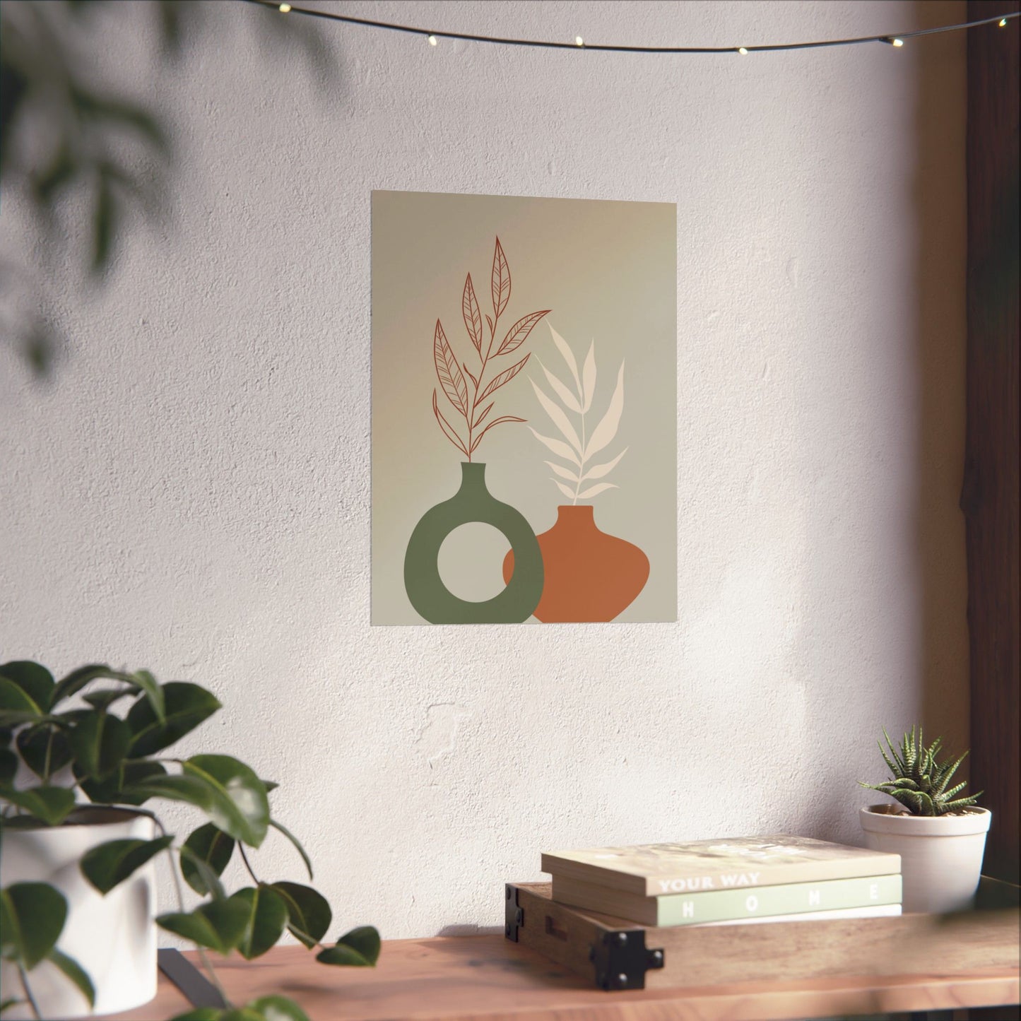 Decorative Wall Art Prints, Modern Home Decor, Botanical Prints, Minimalist Poster Art, Gift for Plant Lovers