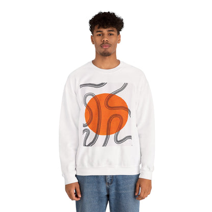 Retro Abstract Art Crewneck Sweatshirt, Cozy Graphic Pullover, Unisex Casualwear, Perfect Gift for Art Lovers, Fall Fashion Essential, Gift for Him, Gift for Her