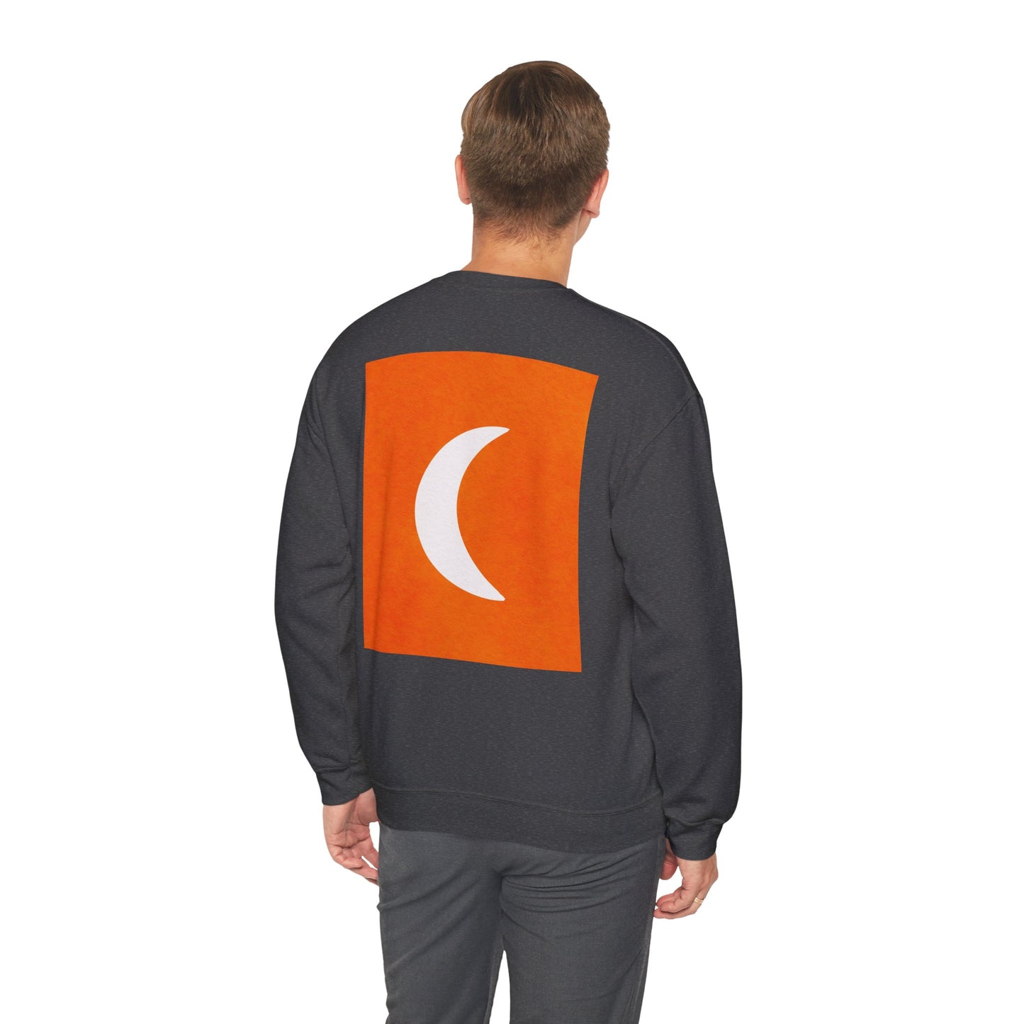 Zen Frog Crewneck Sweatshirt, Cozy Unisex Sweatshirt, Relaxed Fit Fashion, Perfect Gift for Friends, Everyday Style, Casual Wear, Simple Moon Design, Gift for Him, Gift for Her