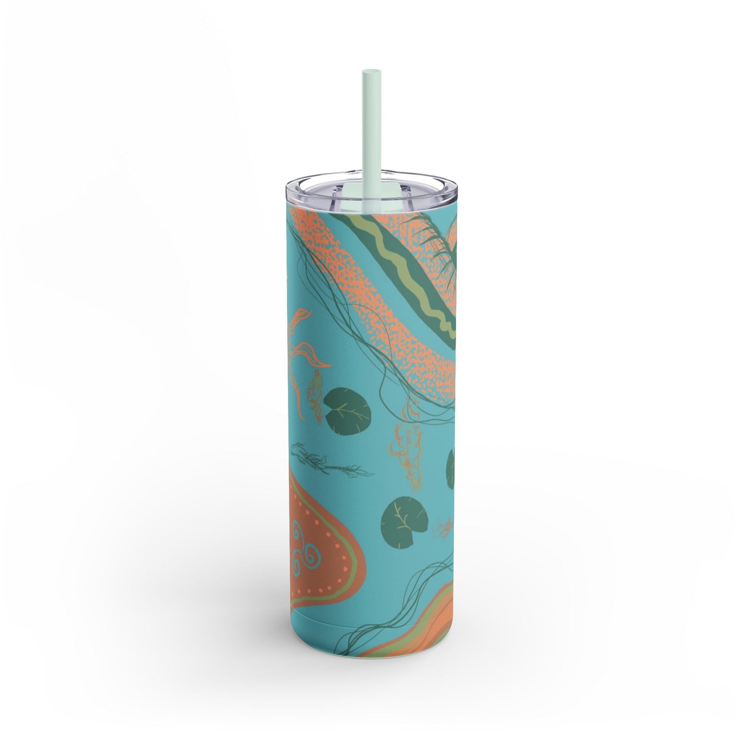 Vibrant Skinny Tumbler, Colorful Drinkware, Reusable Travel Mug, Eco-friendly Gift, Summer Hydration Cup, Stylish Beverage Container