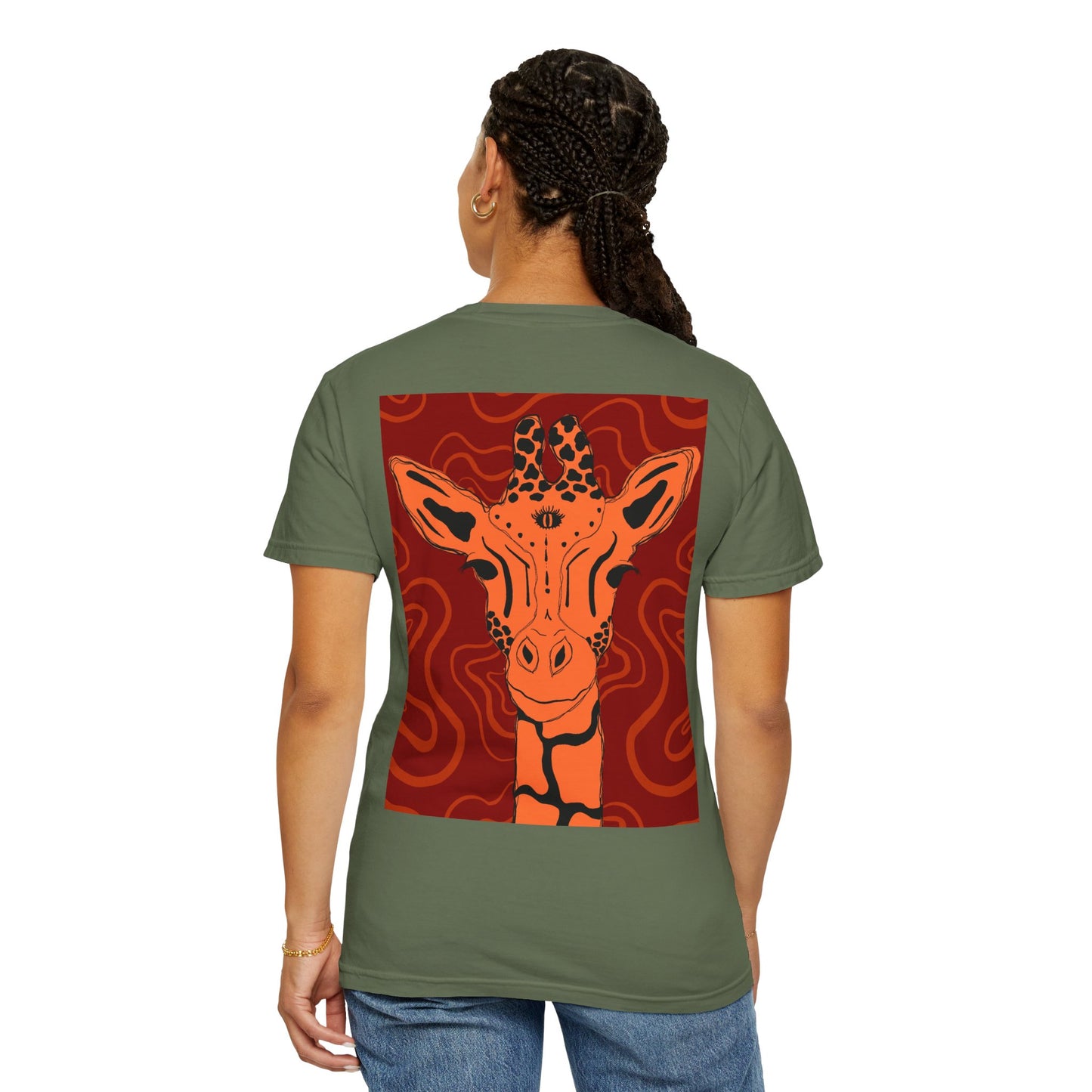 Vibrant Giraffe Graphic Tee, Unisex T-shirt, Gift for Animal Lovers, Casual Wear, Nature-Themed Apparel, Unique Graphic Shirt