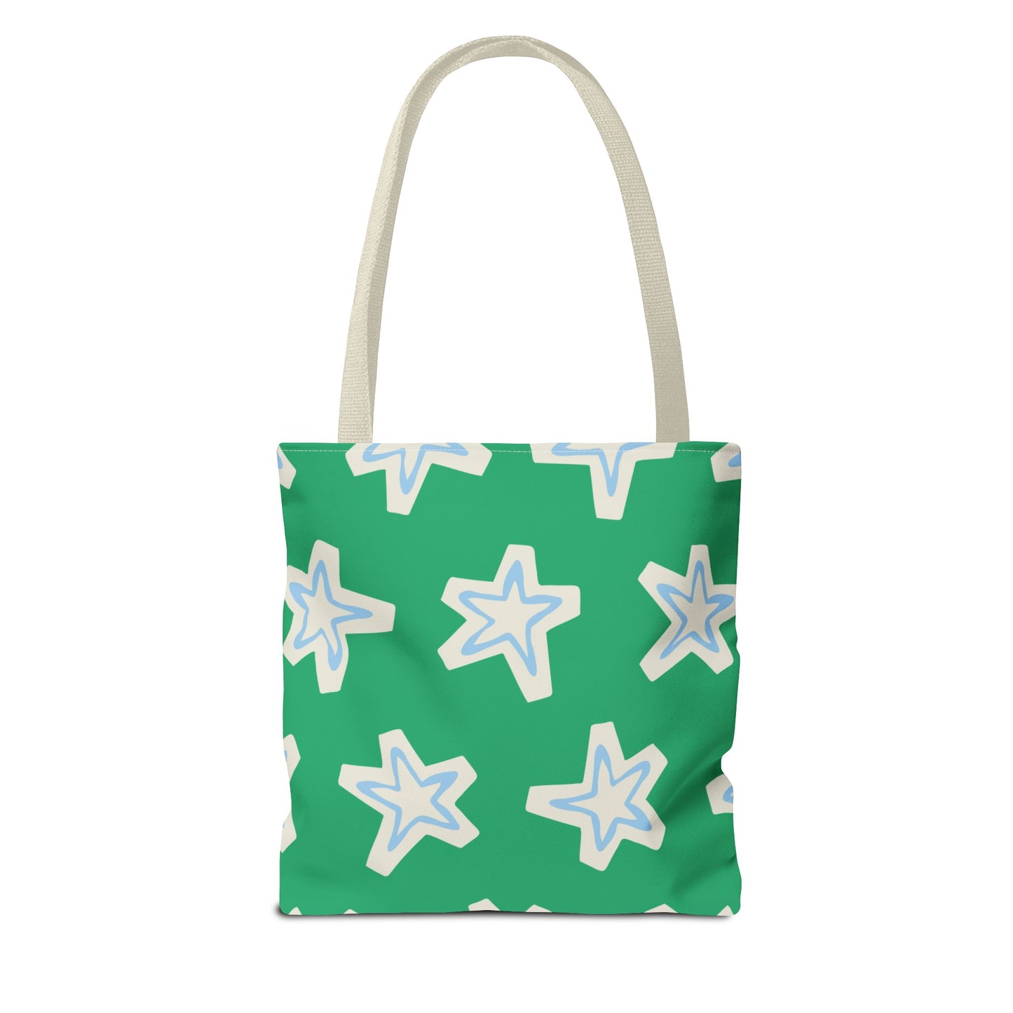Starry Green AOP Tote Bag | Stylish Grocery Tote, Eco-Friendly Bag, Beach Bag, Weekend Getaway, Custom Design