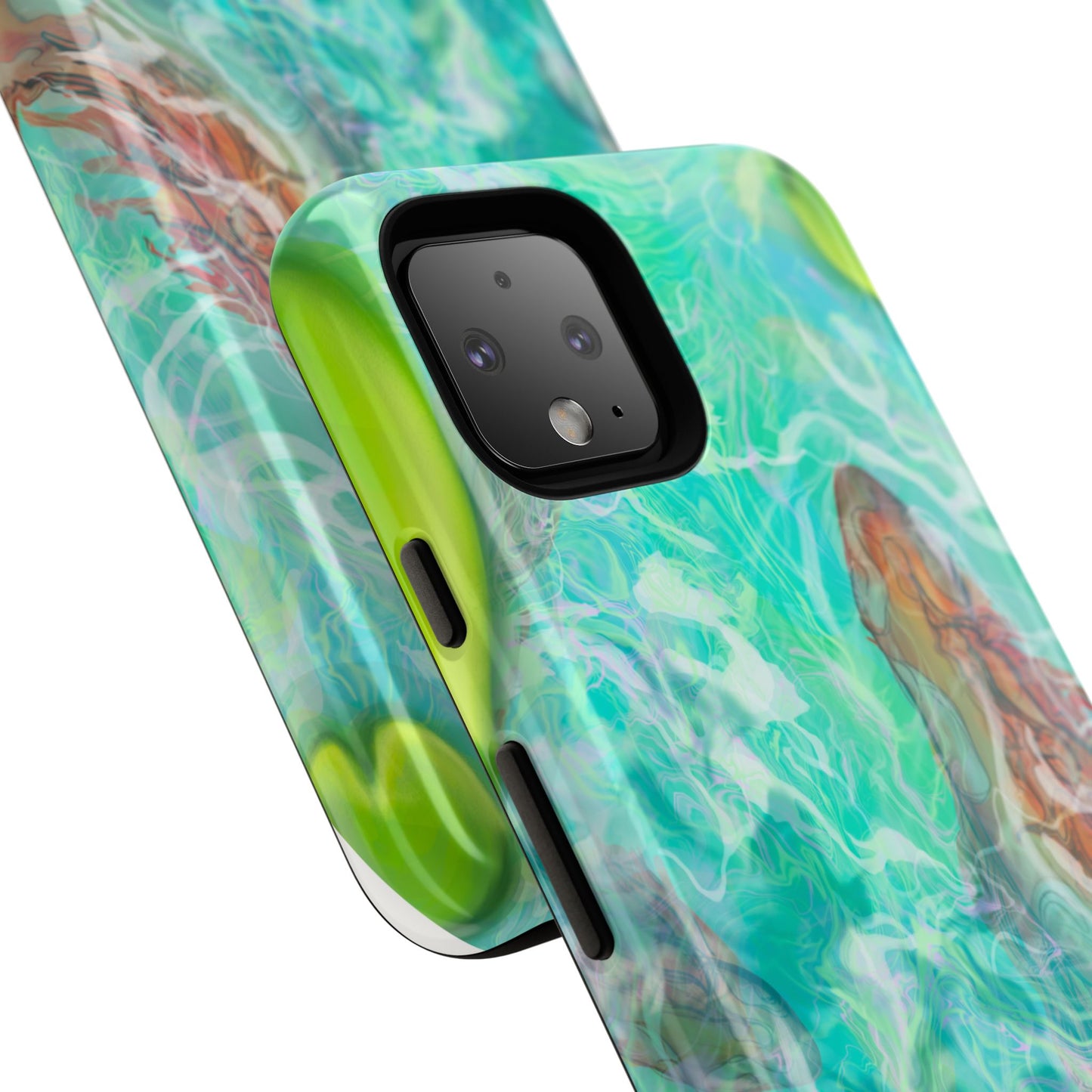 Watercolor Phone Case, Nature Lover Gift, Tough Phone Cover, Phone Accessory, Unique Design for Spring/Summer, Lily Pad, Fish Pond