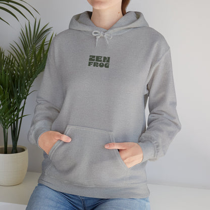 Zen Frog Unisex Hoodie | Relaxed Fashion, Cozy Sweatshirt, Unique Gift, Chill Vibes, Spring and Summer Style