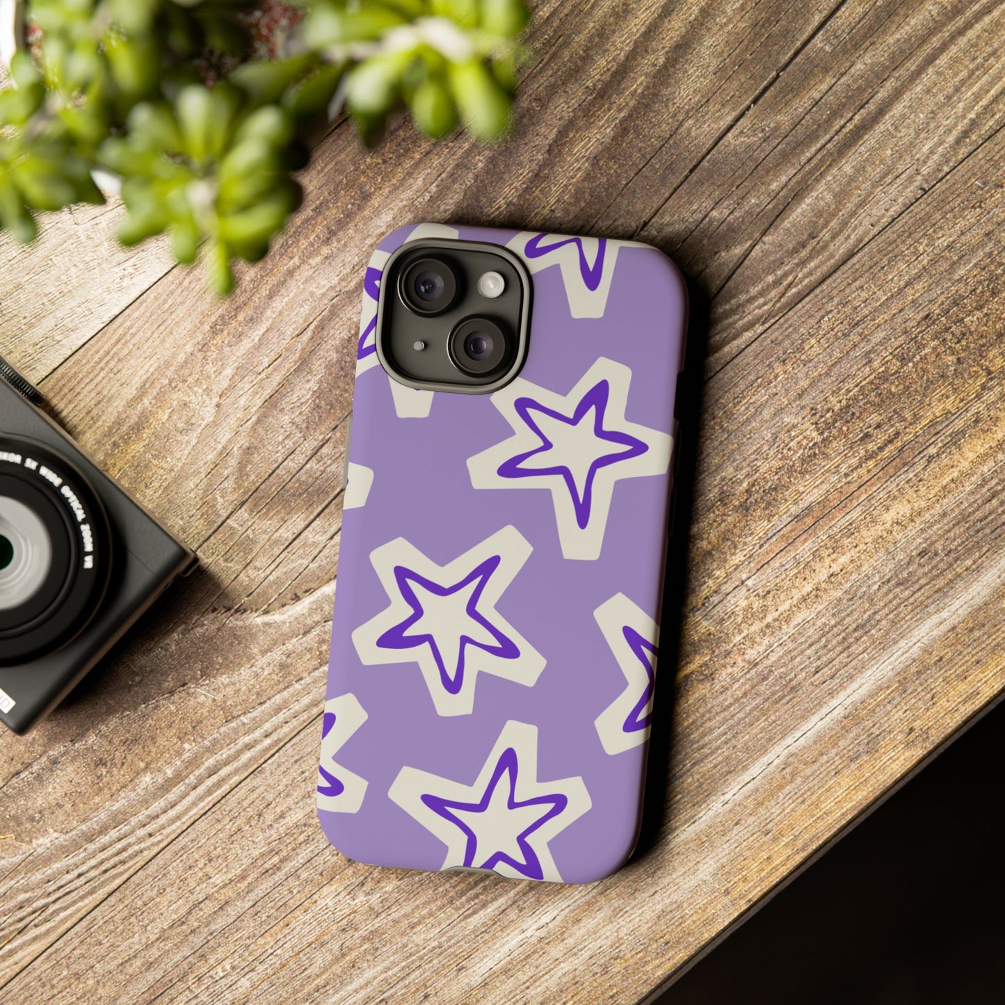 Starry Pattern Phone Case, Cute Star Design, Tough Phone Cover, Gifts for Her, Stylish Phone Accessory
