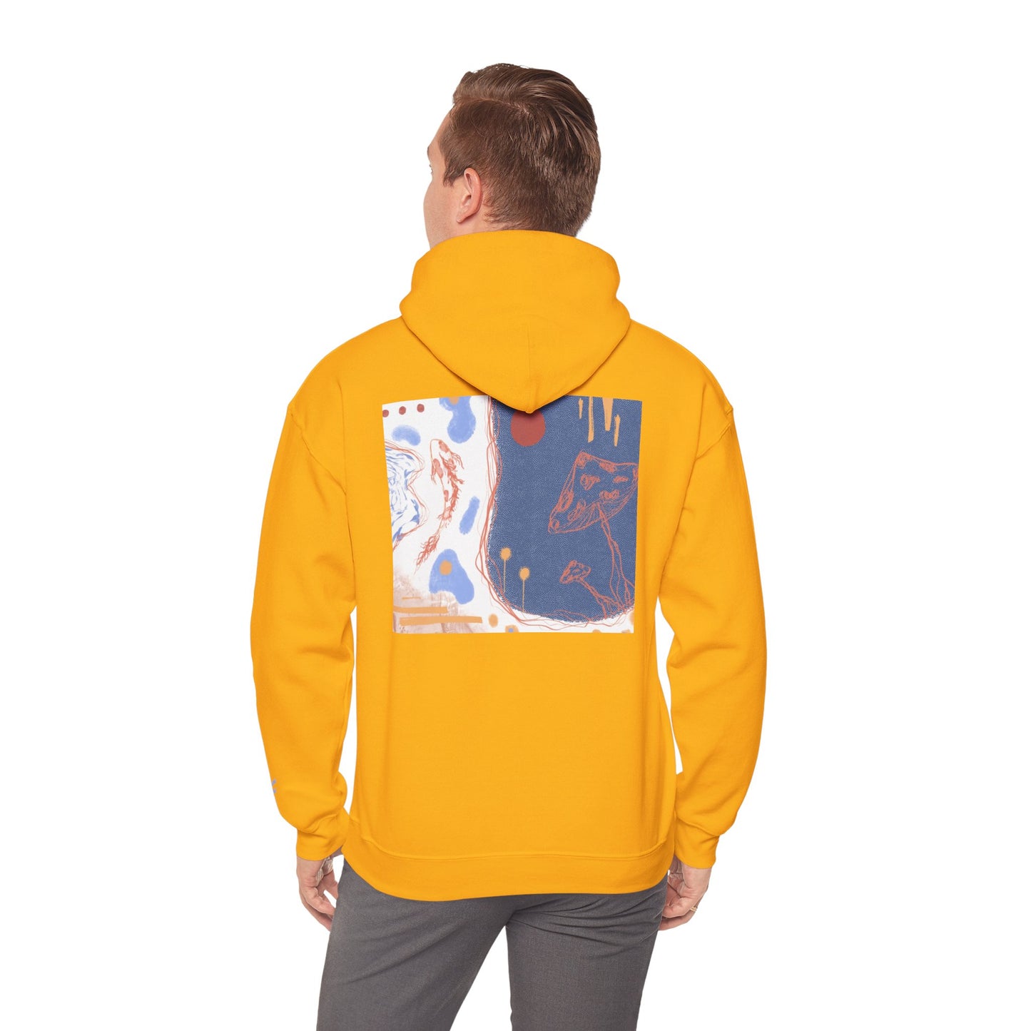 Artistic Unisex Hooded Sweatshirt - Cozy Streetwear for Comfort, Gift for Art Lovers, Perfect for Fall, Casual Style
