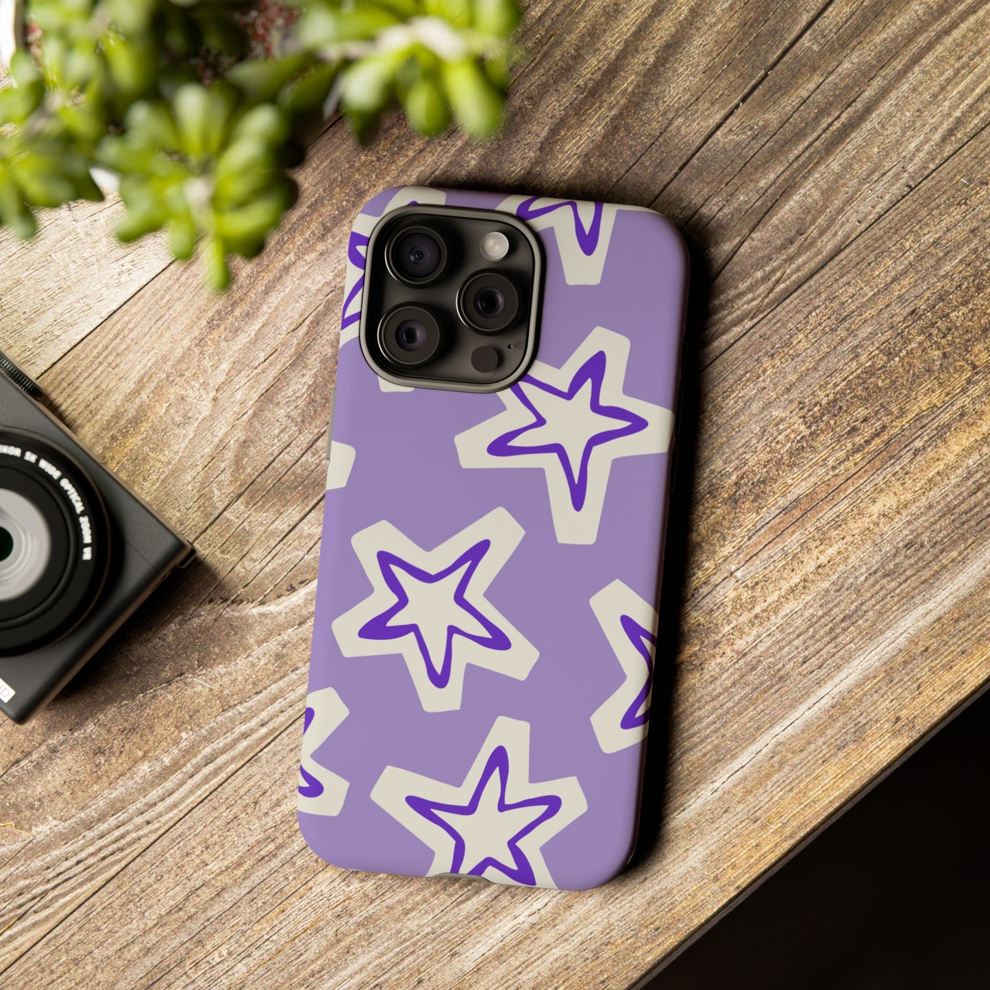 Starry Pattern Phone Case, Cute Star Design, Tough Phone Cover, Gifts for Her, Stylish Phone Accessory