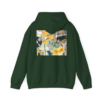 Lotus Flower Unisex Hoodie: Cozy Sweatshirt, Gift for Yoga Lovers, Meditation Apparel, Casual Streetwear, Nature-Inspired Wear, Artsy Collage, Cool Crewnecks