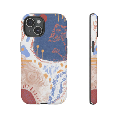 Artistic Phone Case with Abstract Design, Tough Phone Case, Unique Gift, Trendy Accessories, Modern Art Case, Stylish Tech Gear