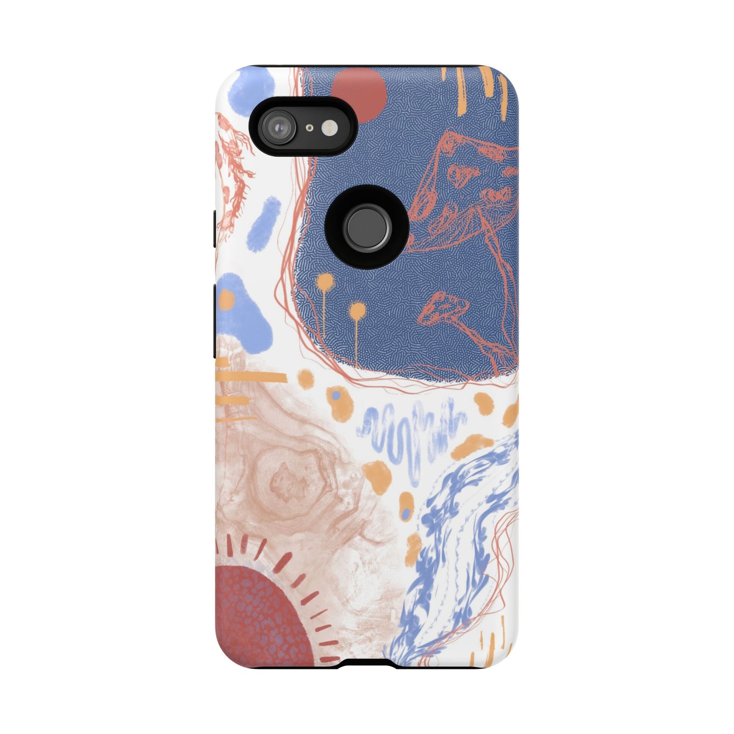 Artistic Phone Case with Abstract Design, Tough Phone Case, Unique Gift, Trendy Accessories, Modern Art Case, Stylish Tech Gear