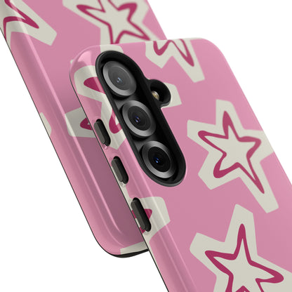 Starry Pink Phone Case | Tough Cases for Trendy Protection, Cute Gift, Fun Design, Holiday Match, Everyday Use