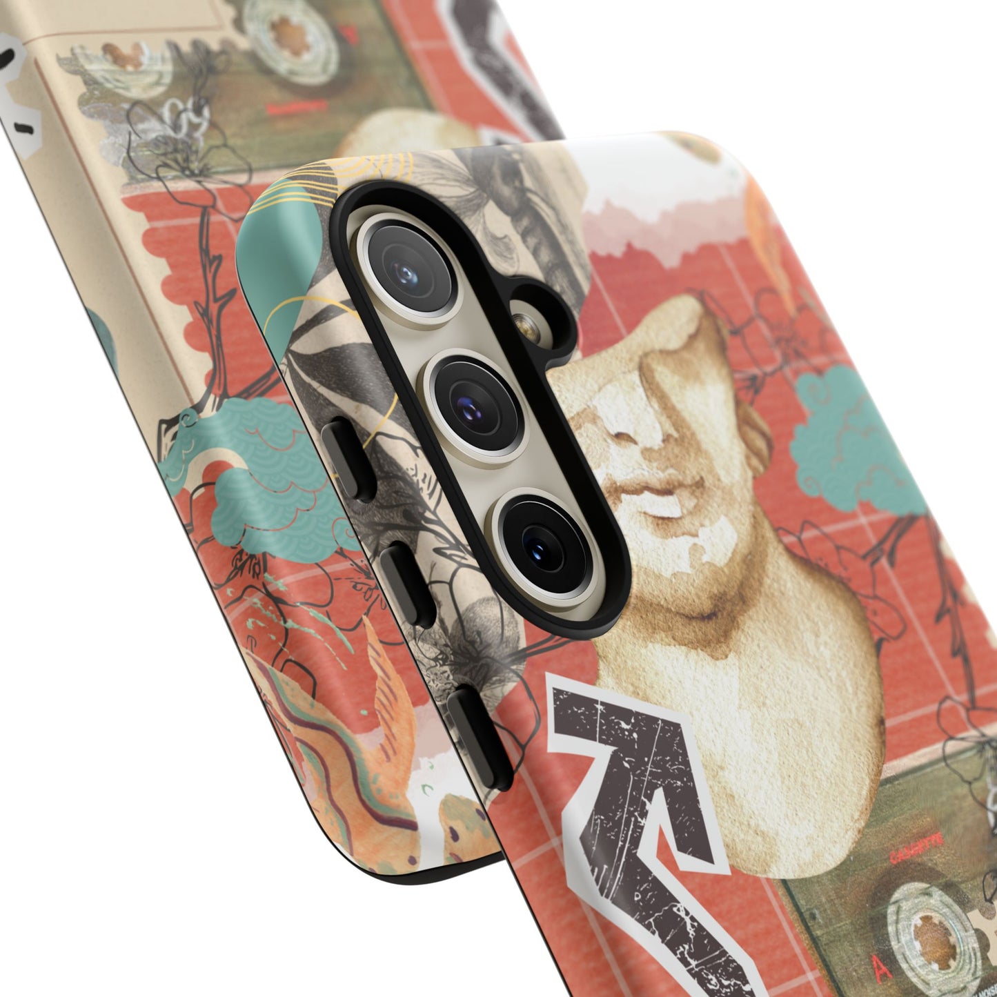 Artistic iPhone Case, Tough Cases with Vintage Design, Unique Phone Cover, Gift for Art Lovers, Protective Case for All Occasions, Vintage Collage Art