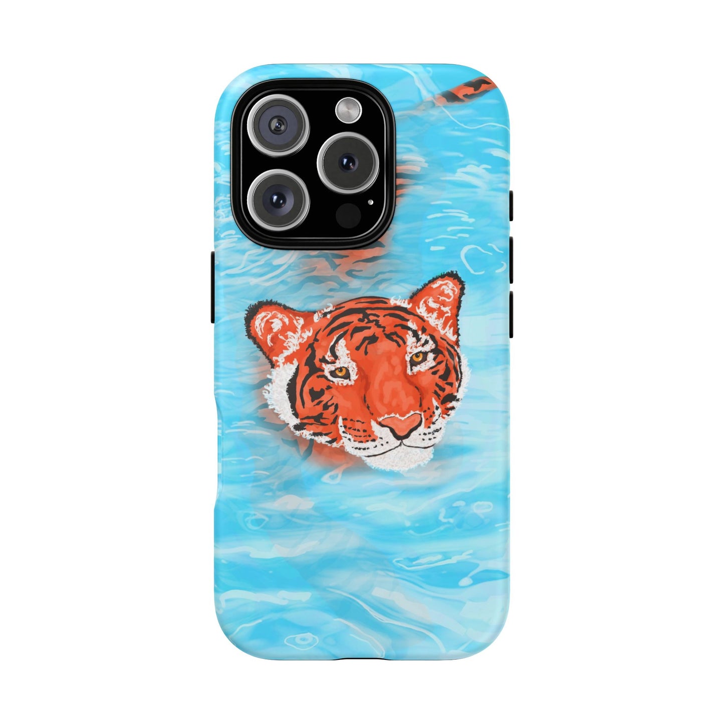 Vibrant Tiger Phone Case, Wildlife Lover Gift, Phone Accessories, Animal Print Case, Summer Vibe, Cool Phone Cover