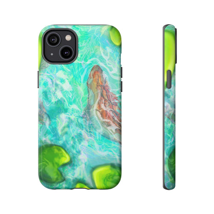 Watercolor Phone Case, Nature Lover Gift, Tough Phone Cover, Phone Accessory, Unique Design for Spring/Summer, Lily Pad, Fish Pond