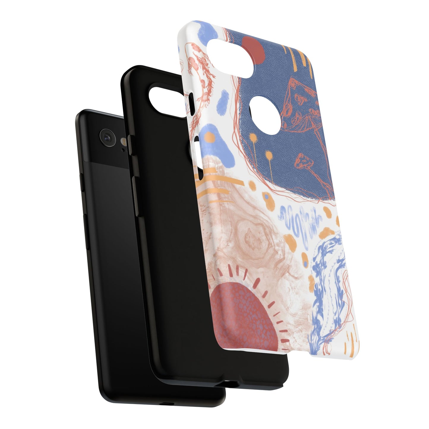 Artistic Phone Case with Abstract Design, Tough Phone Case, Unique Gift, Trendy Accessories, Modern Art Case, Stylish Tech Gear