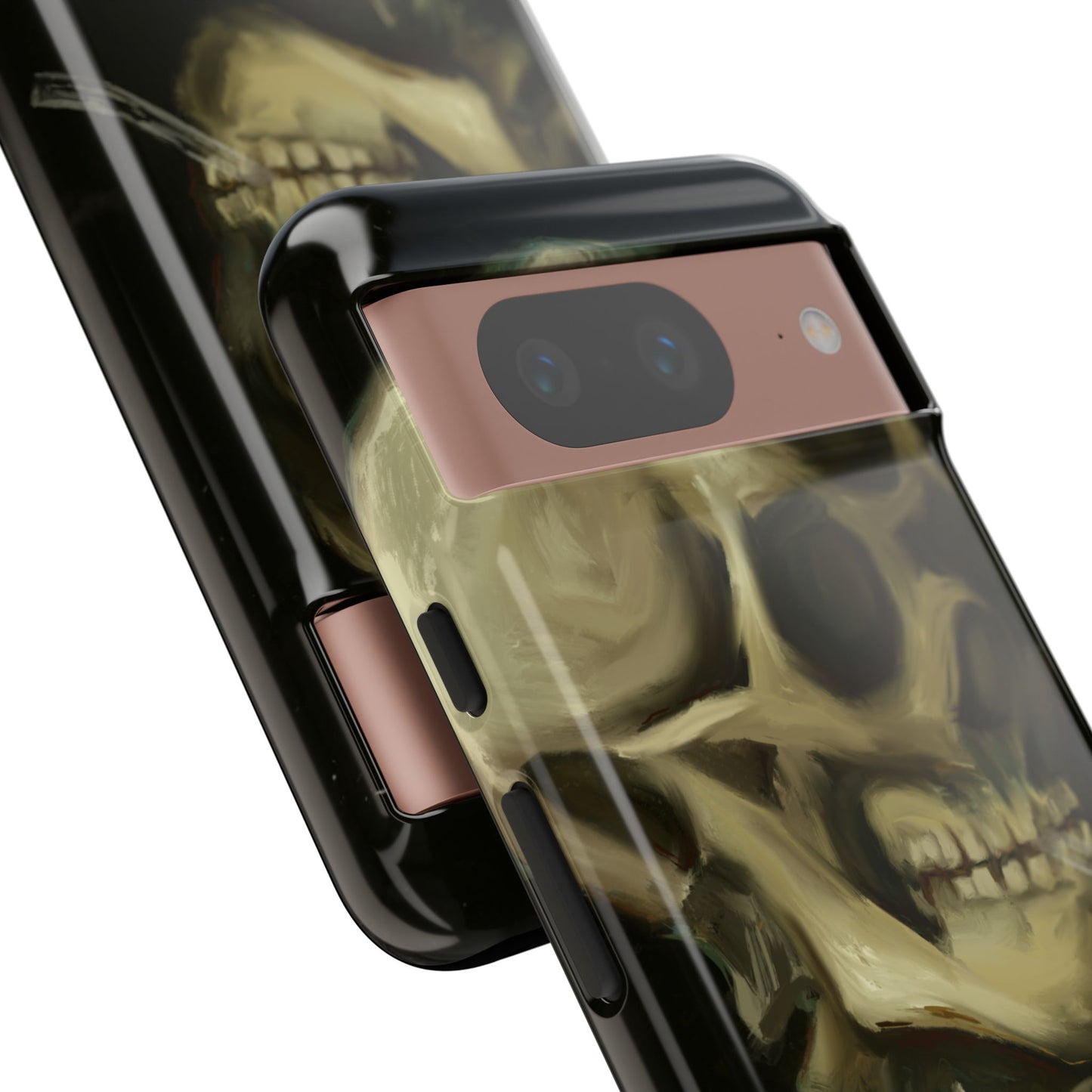 Skull Phone Case - Tough Cases, Macabre Style, Unique Accessories, Perfect for Halloween, Gothic Decor, Edgy Gift Idea | Van Gogh Reimagined, Abstract Twist on  Van Gogh's Skeleton with Burning Cigarette