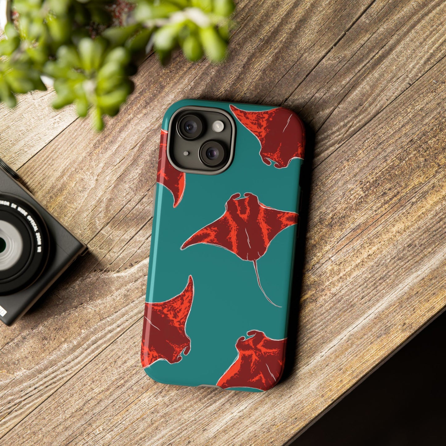 Manta Ray Phone Case, Tropical Phone Cover, Ocean Vibe Accessories, Summer Gift Idea, Marine Animal Merchandise