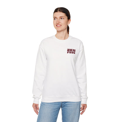 Zen Frog Unisex Crewneck Sweatshirt, Cozy Casual Wear, Perfect for Relaxation, Gifts for Nature Lovers, Spring Fashion
