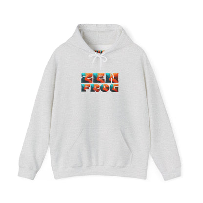 Zen Frog & Moon Unisex Hoodie, Cozy Sweatshirt for Relaxation, Gifts for Nature Lovers, Festival Wear, Everyday Comfort