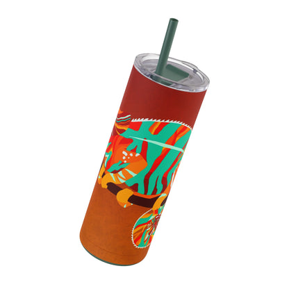 Colorful Animal Print Tumbler, 20oz, Eco-Friendly Travel Mug, Unique Gift for Wildlife Lovers, Party or Everyday Use, Stylish Drinkware