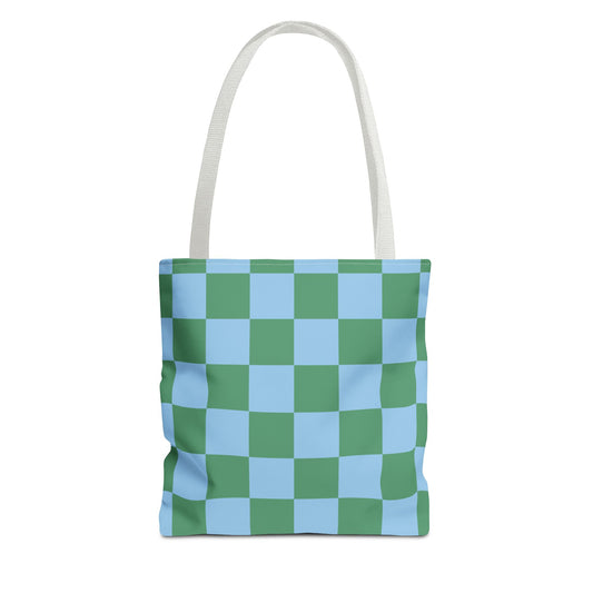 Chic Checkerboard Tote Bag, Stylish Canvas Bag for Shopping, Beach Days, Eco-Friendly Gift, Everyday Use, Colorful Accessories