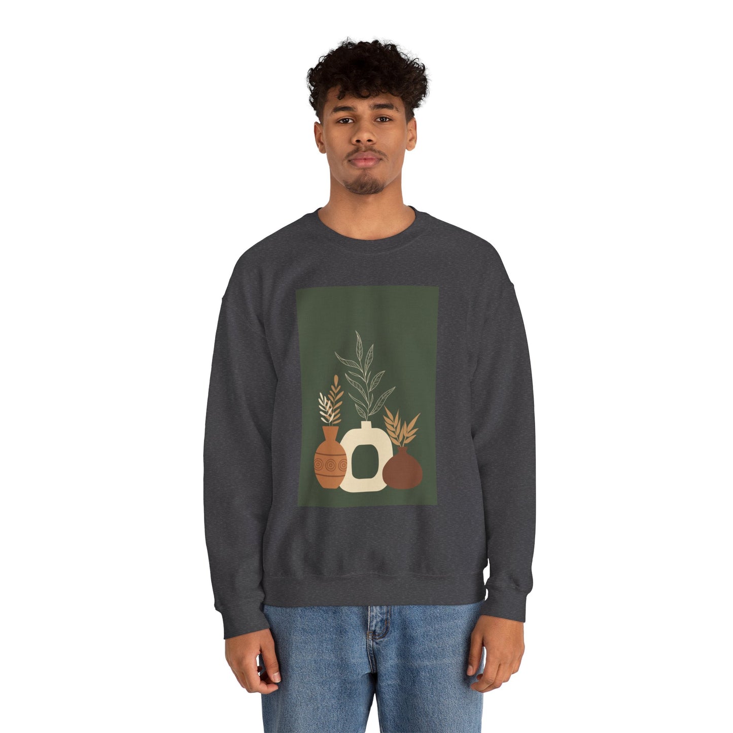 Fall-Inspired Botanical Crewneck Sweatshirt, Cozy Sweatshirt for Women, Warm Unisex Sweater, Autumn Gift,  Plant Lover Apparel