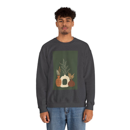 Fall-Inspired Botanical Crewneck Sweatshirt, Cozy Sweatshirt for Women, Warm Unisex Sweater, Autumn Gift,  Plant Lover Apparel